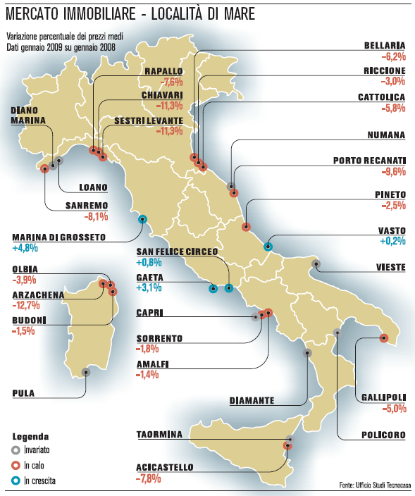 Italiaanse badplaatsen minder in trek Belangenorganisatie